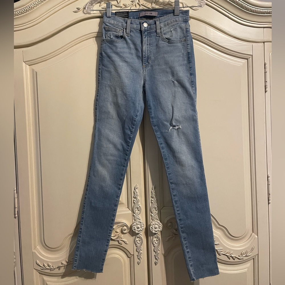 Joe’s Jeans High Rise Skinny Ankle Jeans Frayed Hems Women’s size 24